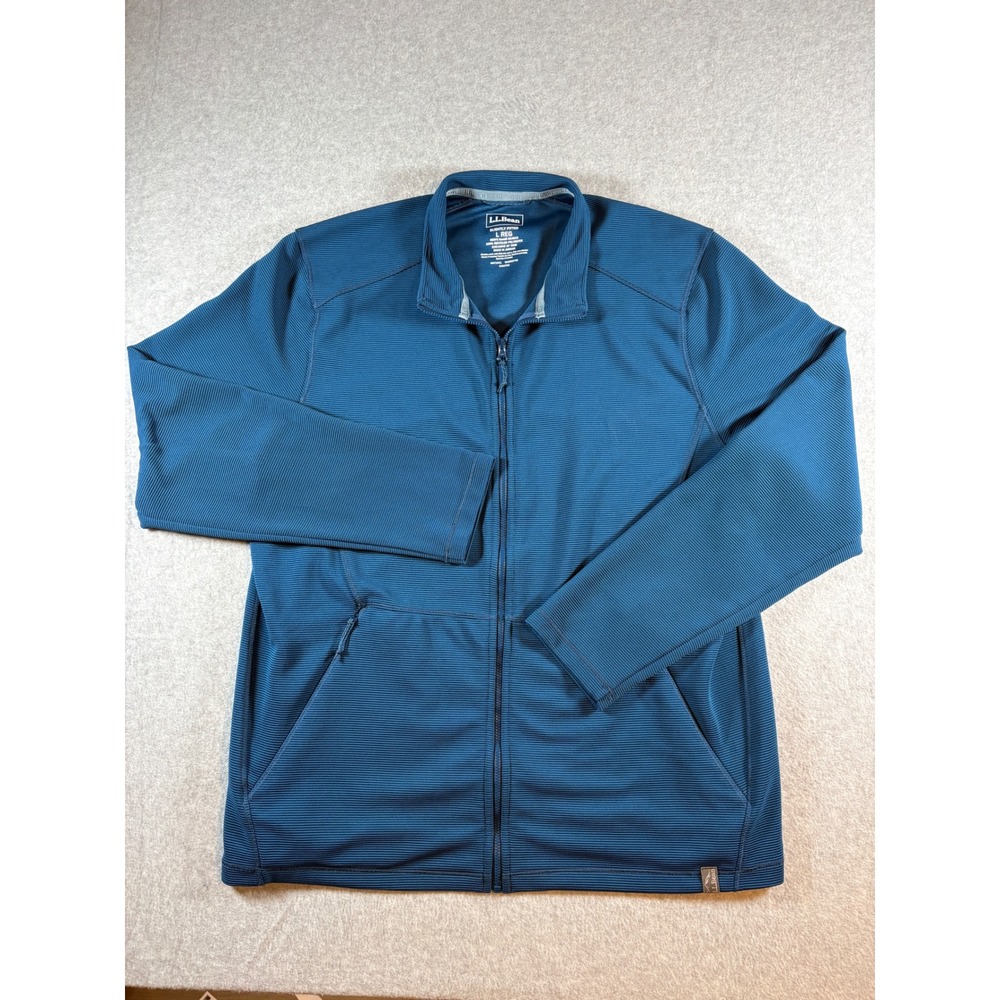 L.L.Bean | Men's VentureStretch Ottoman Jacket Full-Zip Blue | Large UPF 50+